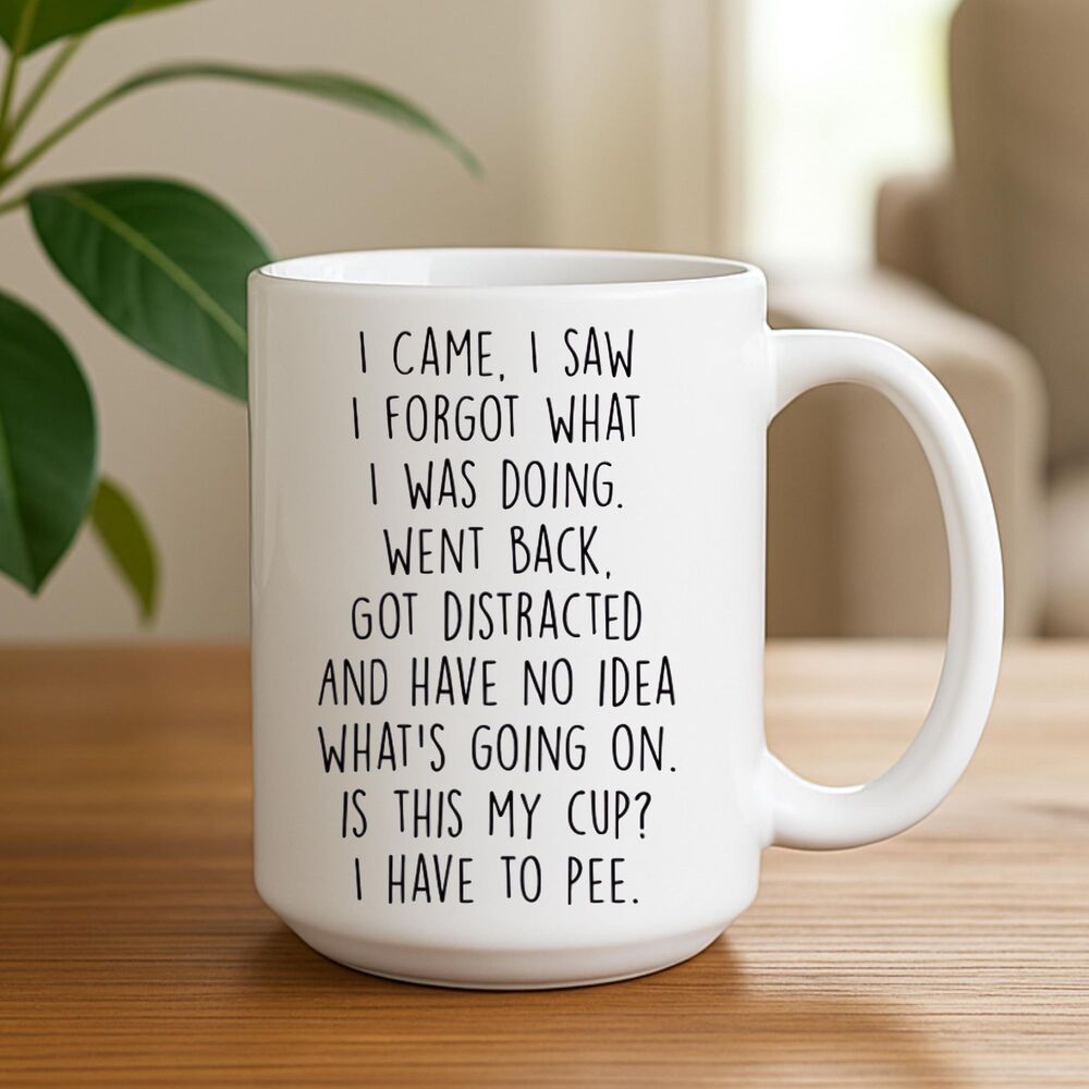 Coffee Mug Gift, I Came I Saw I Forgot Mug, Funny Forgetful Coffee Cup, Mug Gift